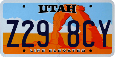 UT license plate Z298CY