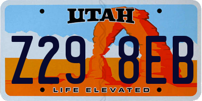 UT license plate Z298EB