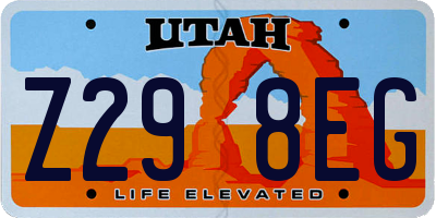UT license plate Z298EG