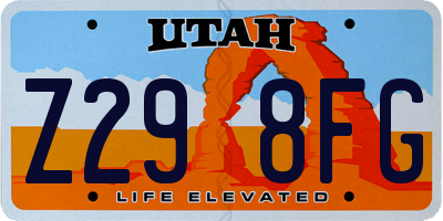 UT license plate Z298FG