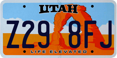 UT license plate Z298FJ