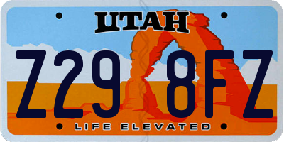 UT license plate Z298FZ