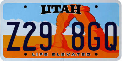 UT license plate Z298GQ