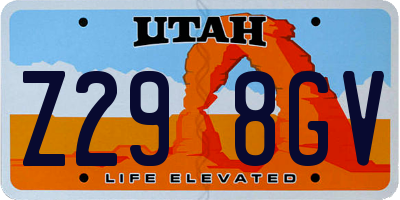 UT license plate Z298GV
