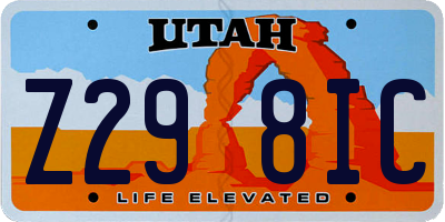 UT license plate Z298IC