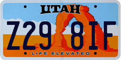 UT license plate Z298IF