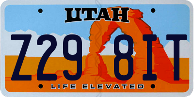UT license plate Z298IT