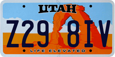 UT license plate Z298IV