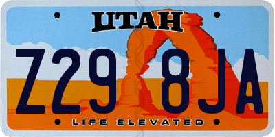 UT license plate Z298JA