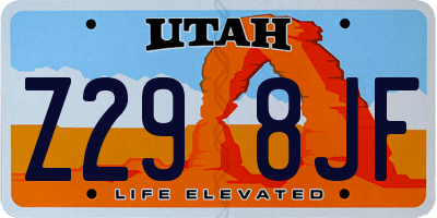 UT license plate Z298JF