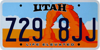 UT license plate Z298JJ