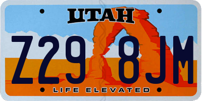 UT license plate Z298JM