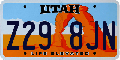 UT license plate Z298JN