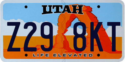UT license plate Z298KT