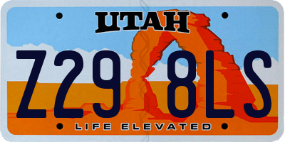 UT license plate Z298LS