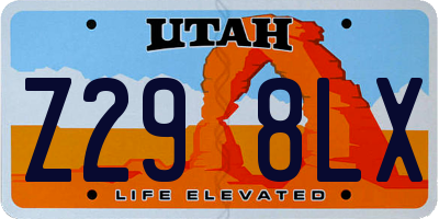 UT license plate Z298LX