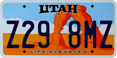 UT license plate Z298MZ