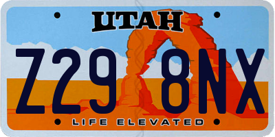 UT license plate Z298NX