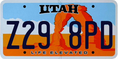 UT license plate Z298PD