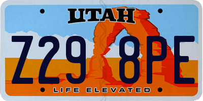 UT license plate Z298PE