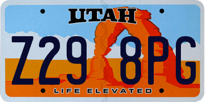 UT license plate Z298PG