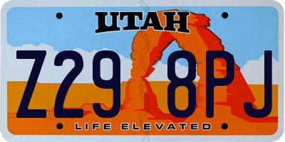 UT license plate Z298PJ