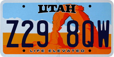 UT license plate Z298QW