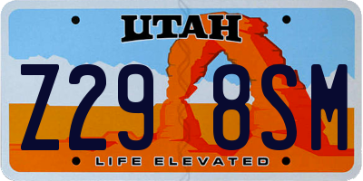 UT license plate Z298SM