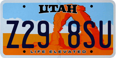 UT license plate Z298SU