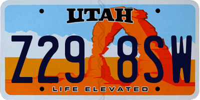 UT license plate Z298SW
