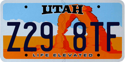 UT license plate Z298TF