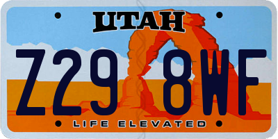 UT license plate Z298WF