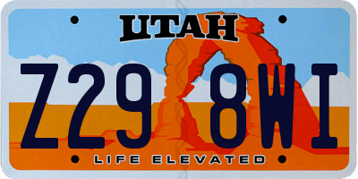UT license plate Z298WI