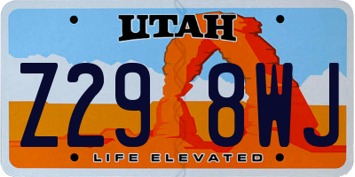 UT license plate Z298WJ