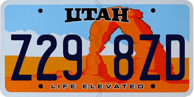 UT license plate Z298ZD