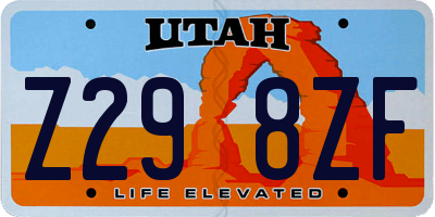 UT license plate Z298ZF