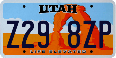 UT license plate Z298ZP