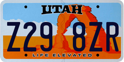 UT license plate Z298ZR