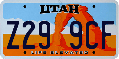 UT license plate Z299CF