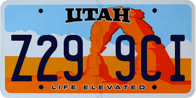 UT license plate Z299CI
