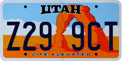 UT license plate Z299CT