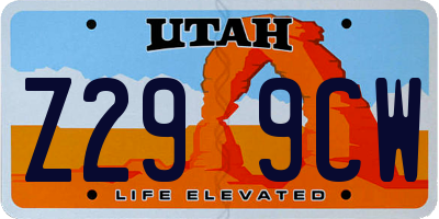 UT license plate Z299CW