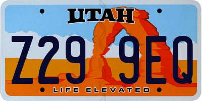 UT license plate Z299EQ