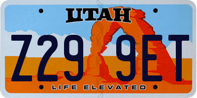 UT license plate Z299ET