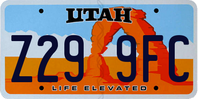 UT license plate Z299FC