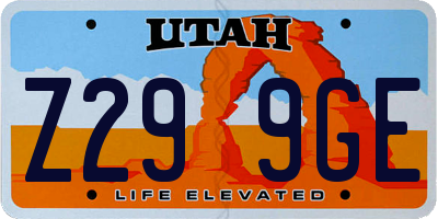 UT license plate Z299GE