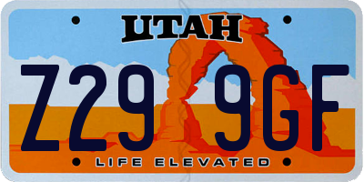 UT license plate Z299GF