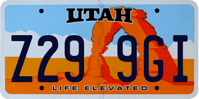 UT license plate Z299GI