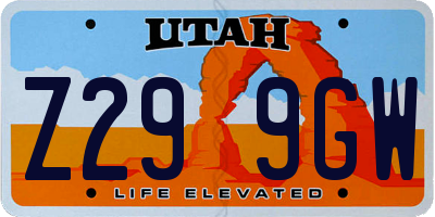 UT license plate Z299GW