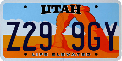 UT license plate Z299GY